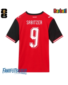 Austria Marcel Sabitzer #9 Tricou Fotbal Replică Mondial 2026 Barbati Acasa